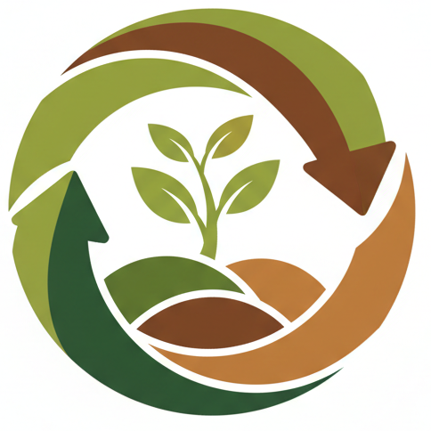 design a biodegradable logo. just logo, no words. white background.