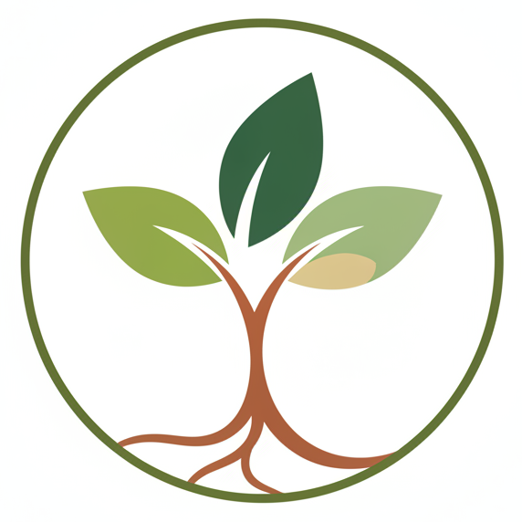 Make me a Vegan Logo. circular. white background. no text.